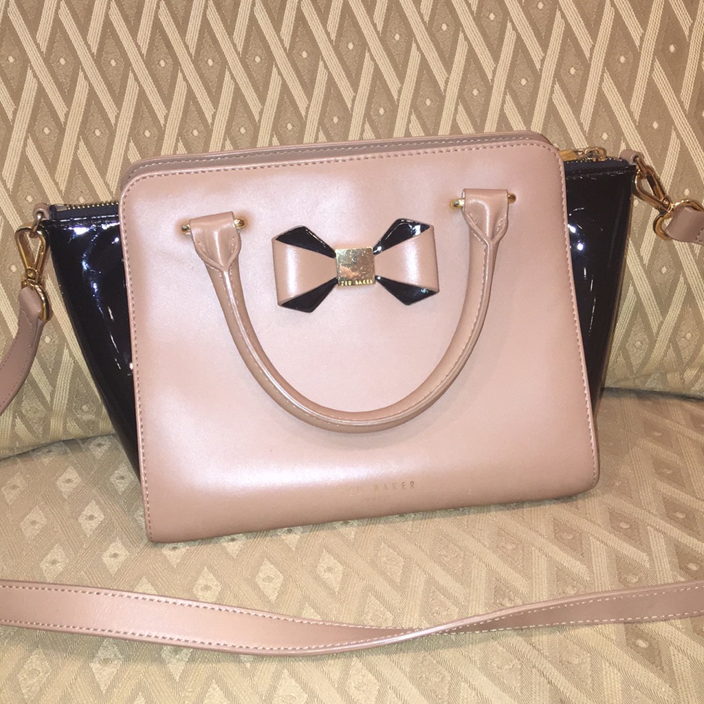 Ted Baker Leather Crossbody Bag (Black/Taupe)